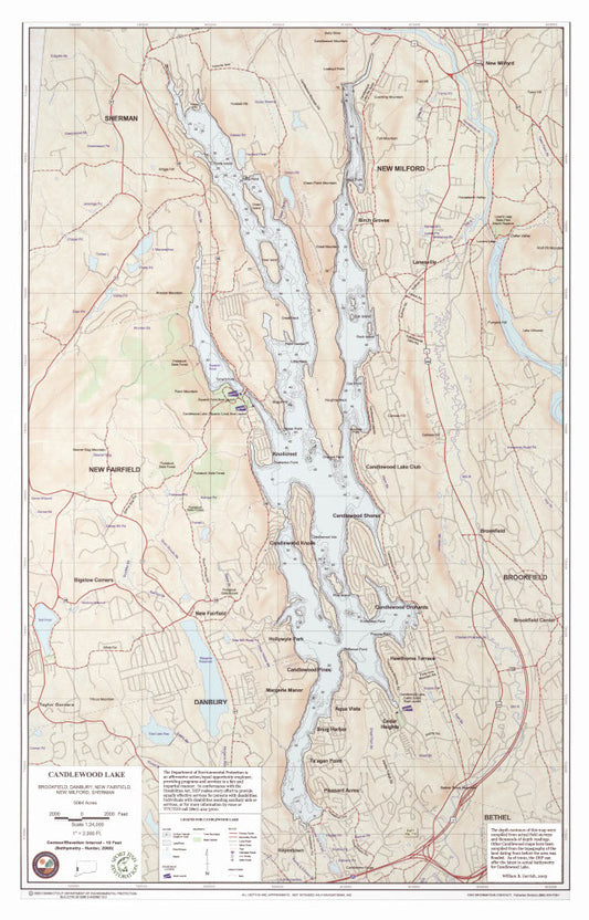 Candlewood Lake Depth Chart