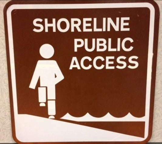 Shoreline Access sign